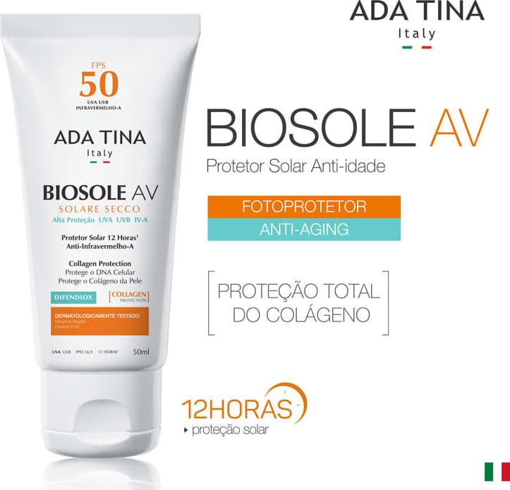 Ada Tina Biosole AV FPS 50 - Protetor Solar Facial 50g