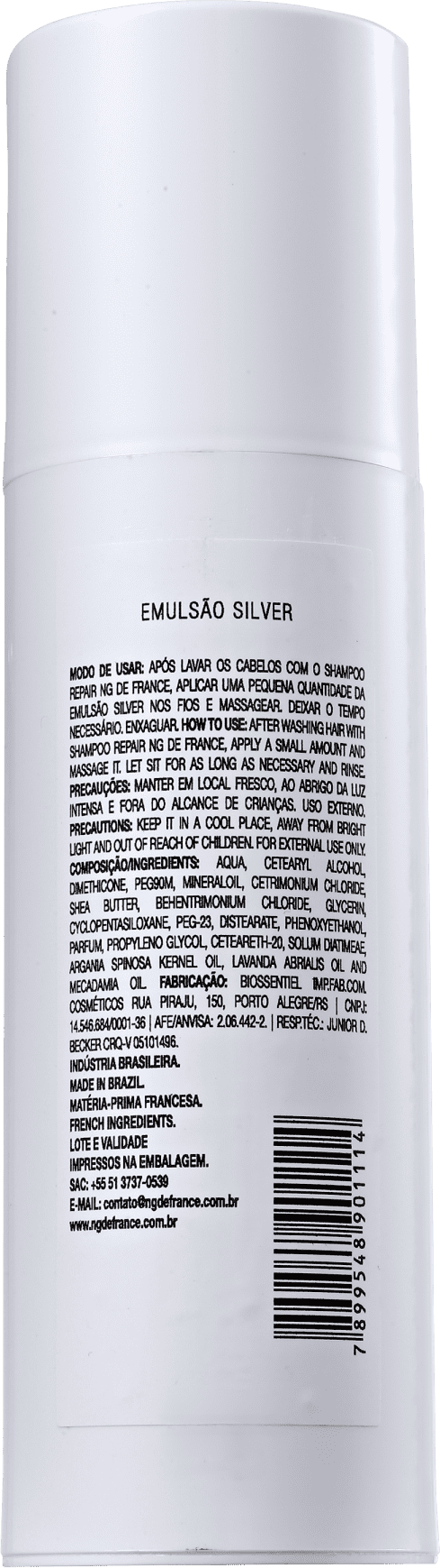 NG de France Emulsão Silver - Tratamento Matizador 250ml