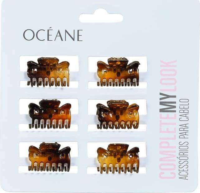 Océane Complete My Look 152 Turtle Shell Mini - Prendedor de Cabelo (6 Unidades)