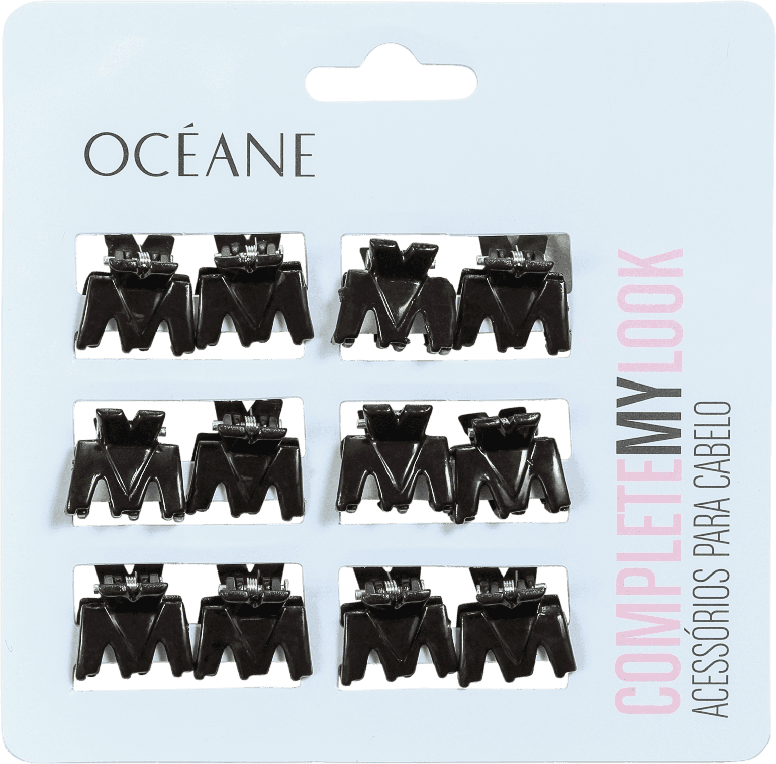 Océane Complete My Look 153 Black - Prendedor de Cabelo (12 Unidades)