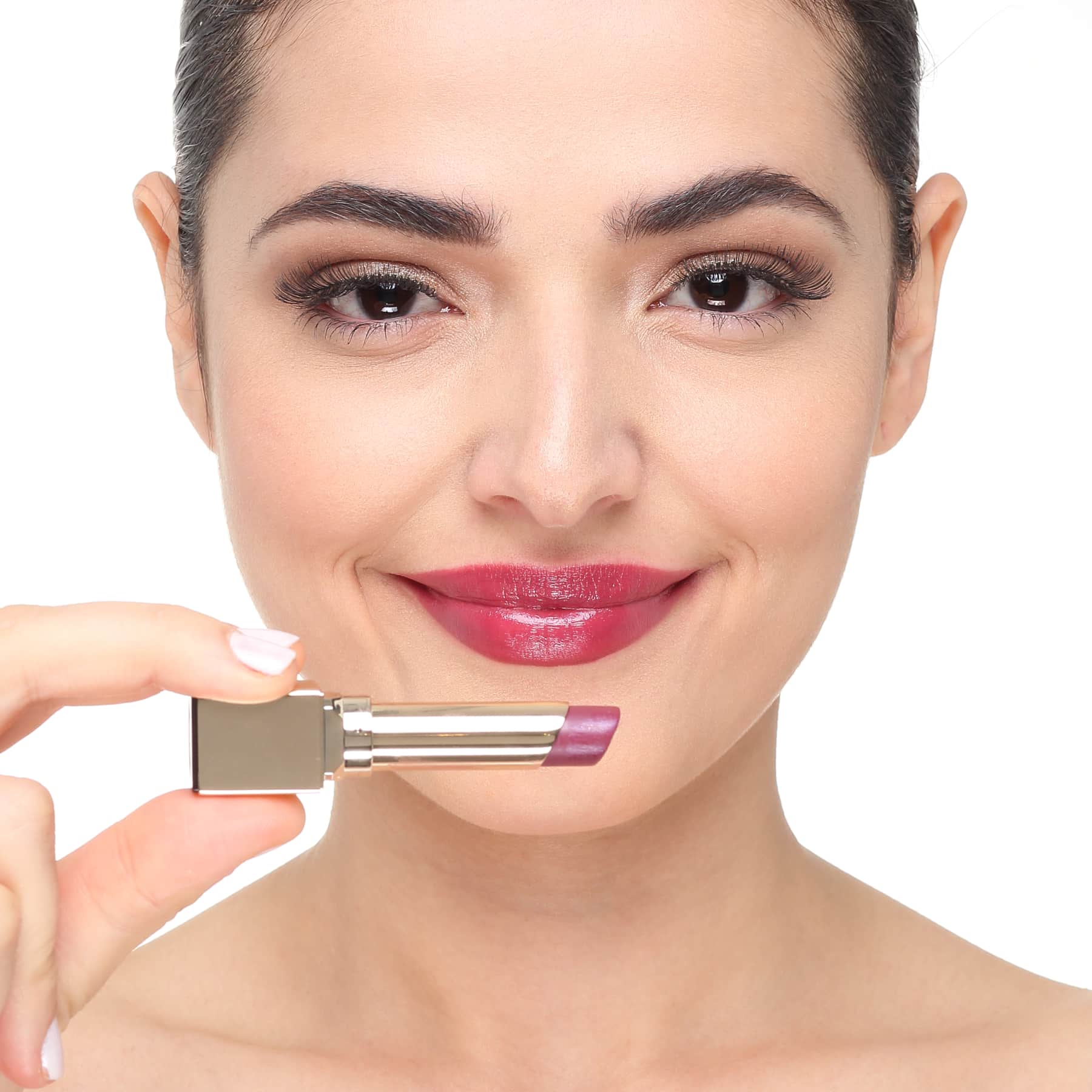 Clarins Rouge Eclat Satin Finish Age-Defying 06 True Aubergine - Batom Cremoso 3g