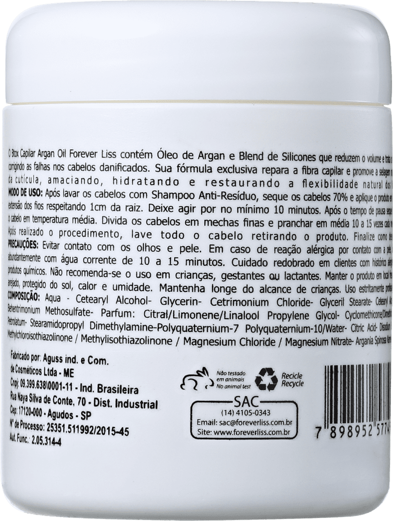 Forever Liss Professional Btox - Redutor de Volume 250g