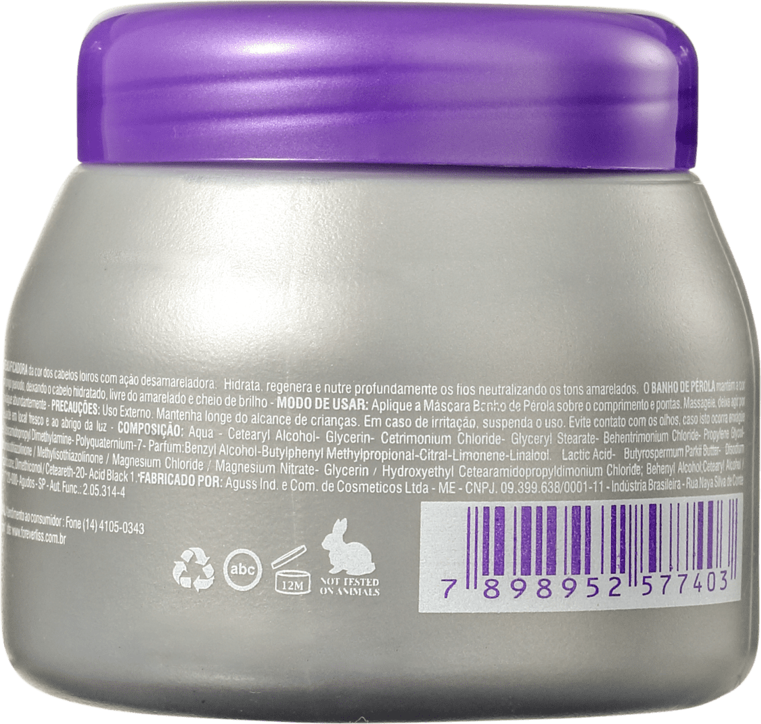 Forever Liss Professional Banho de Pérola - Máscara de Hidratação 250g