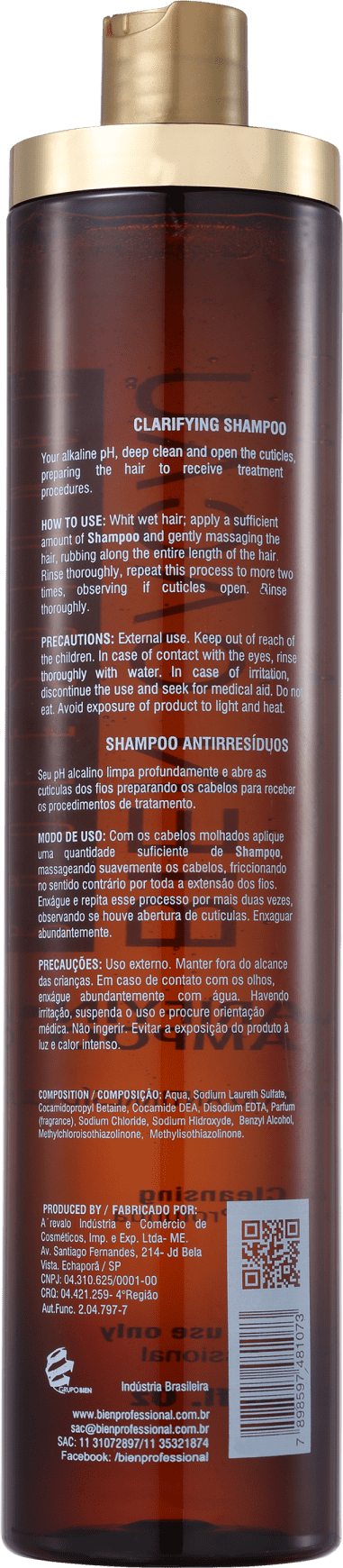 Bien Professional Bien Cacau Clarifying - Shampoo Antirresíduo 1000ml