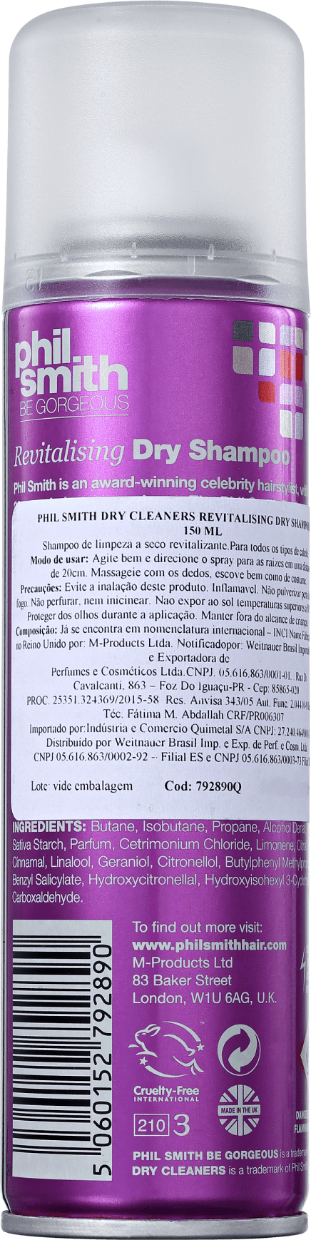 Phil Smith Dry Cleaners - Shampoo a Seco 150ml