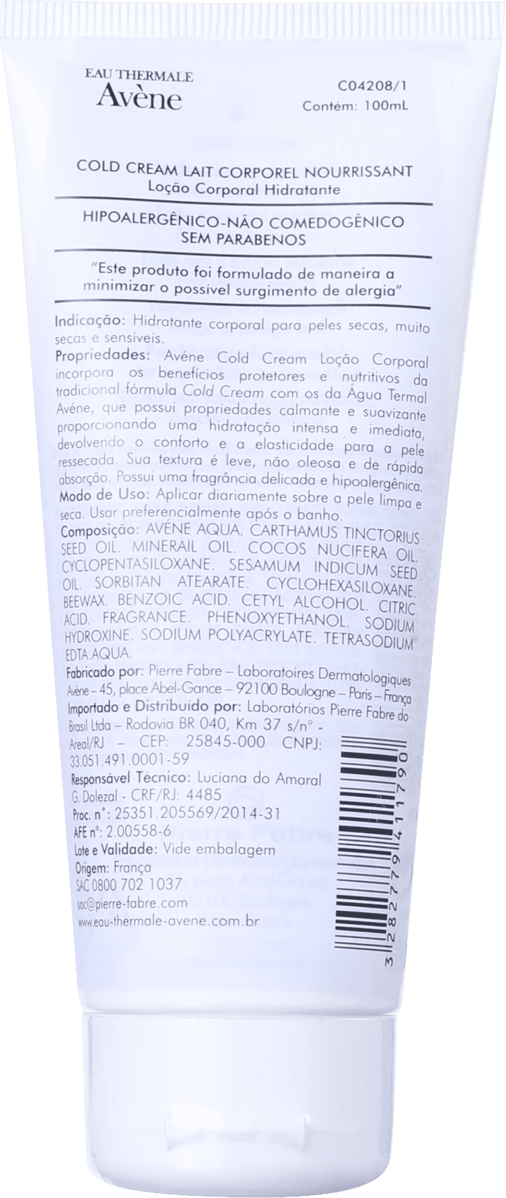 Avène Cold Cream - Loção Hidratante 100ml