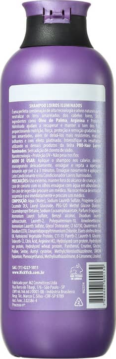 Nick & Vick PRO-Hair Revitalização Intensa Cabelo Loiro - Shampoo Desamarelador 250ml