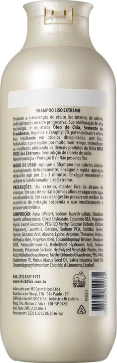 Nick & Vick PRO-Hair Liso Extremo - Shampoo 250ml