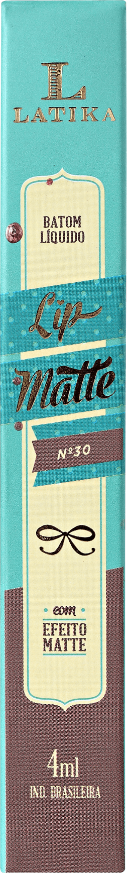 Latika Lip Nude Nº 30 - Batom Líquido Matte 4ml