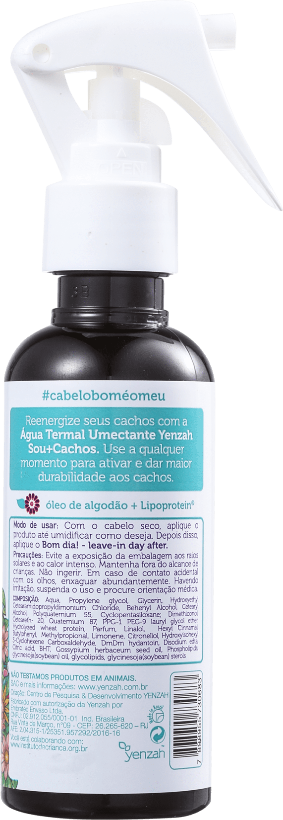 Yenzah Sou+Cachos Água Termal - Umidificador de Cachos 120ml