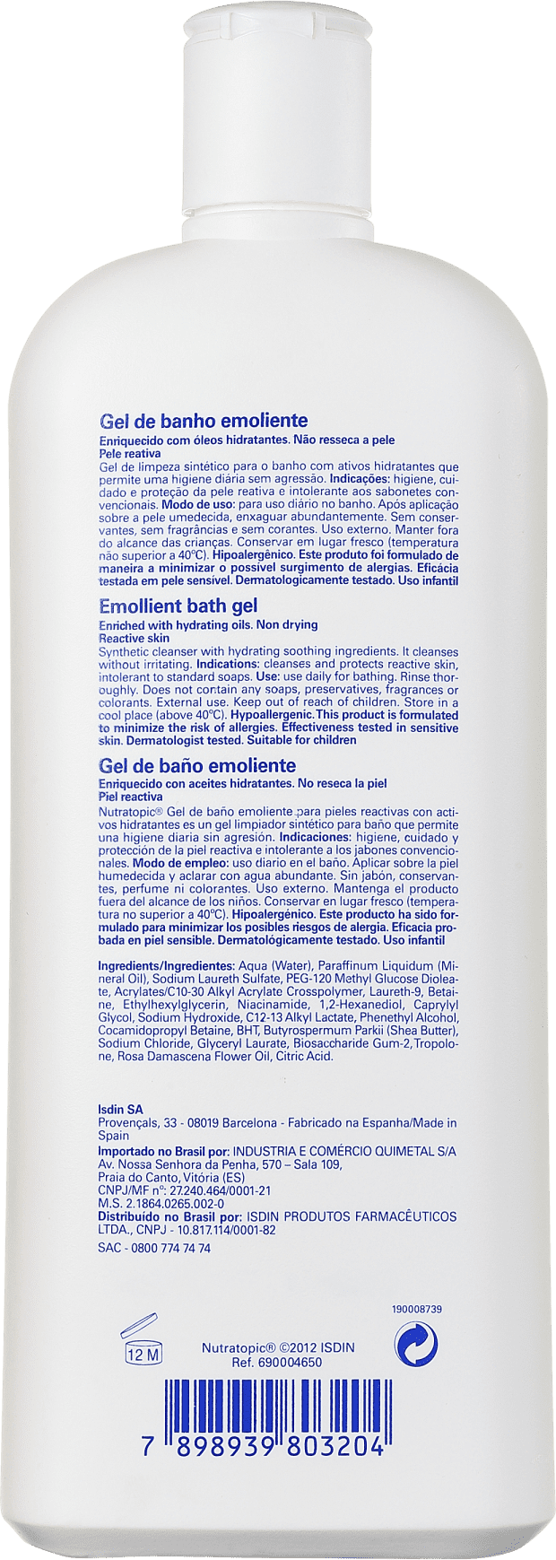 ISDIN Nutratopic - Gel de Banho 400ml