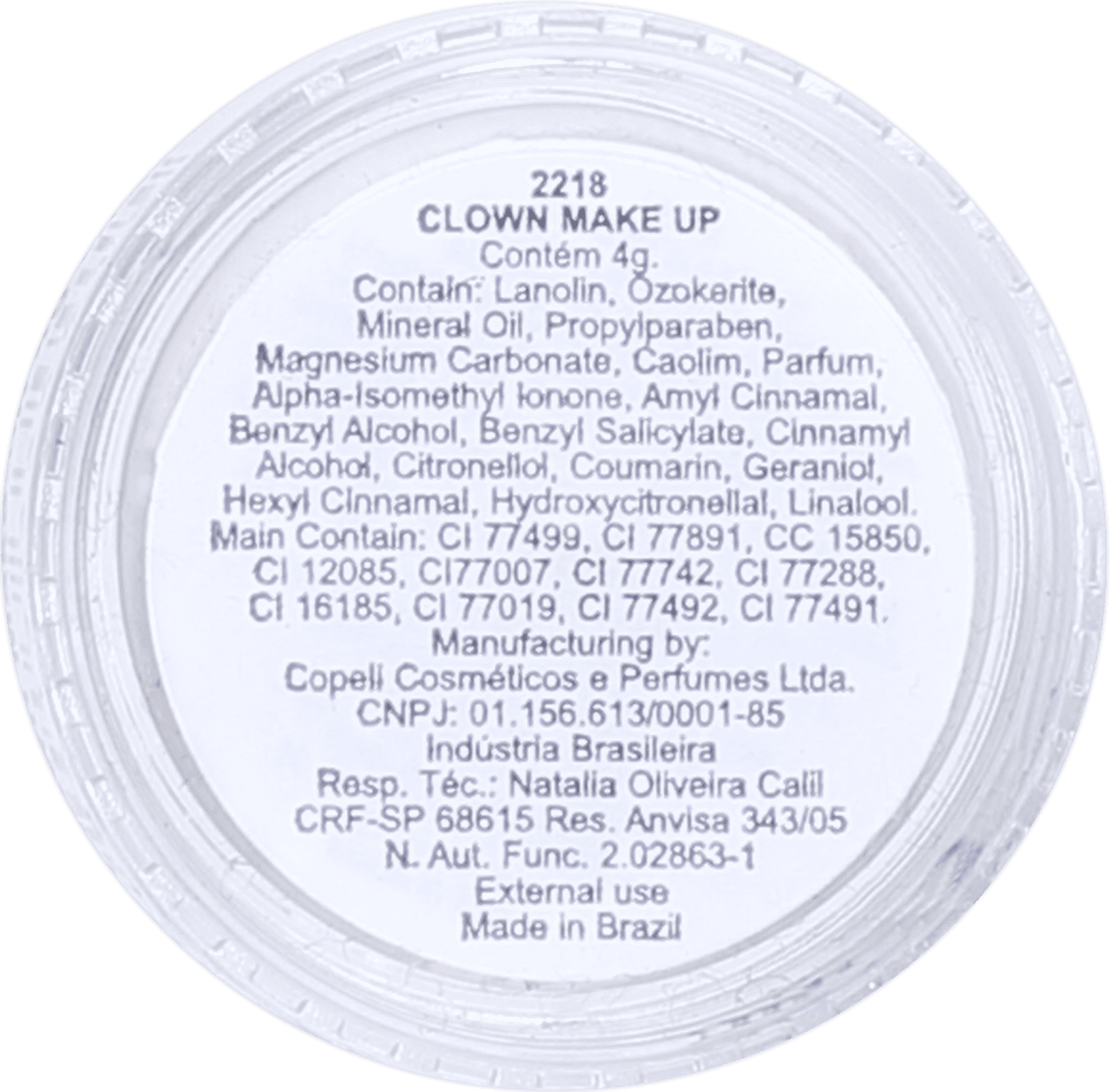 Catharine Hill Clown Make-up Waterproof Mini Branco - Sombra Matte 4g