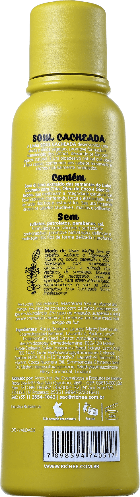 Richée Professional Soul Cacheada - Higienizador Suave 250ml