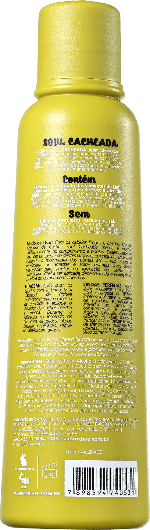 Richée Professional Soul Cacheada - Ativador de Cachos 250g