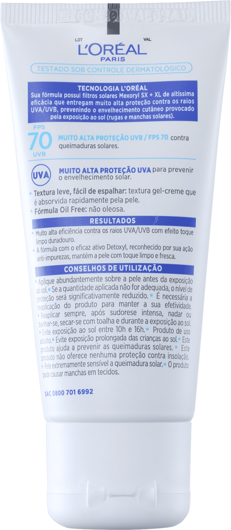 L'Oréal Paris Solar Expertise Toque Limpo FPS 70 - Protetor Solar com Cor 50g