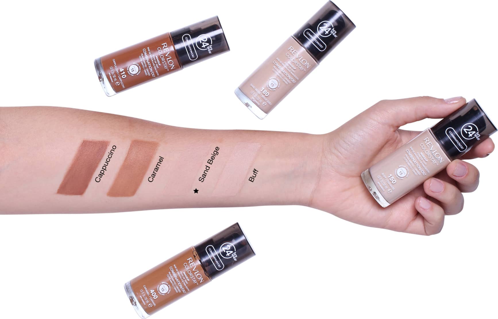 Revlon ColorStay 24 Horas Pele Mista à Oleosa FPS15 180 Sand Beige - Base Líquida 30ml