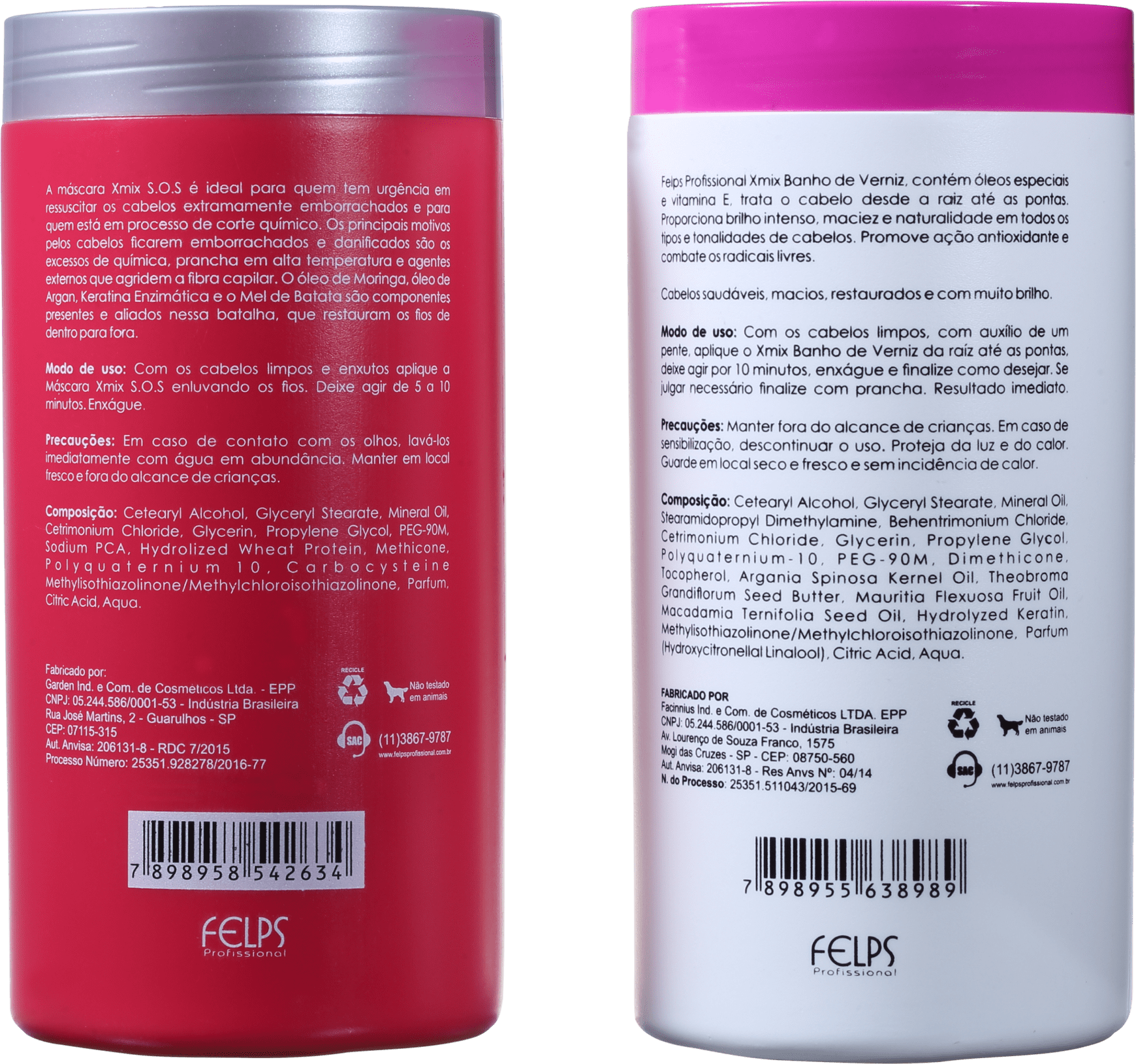 Kit Felps Profissional Xmix Cronograma Capilar de Salão (2 Produtos)