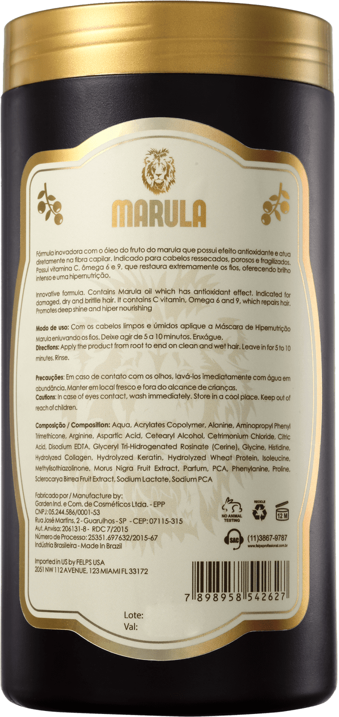 Felps Profissional XMix Marula Hipernutrição - Máscara de Nutrição 1000g