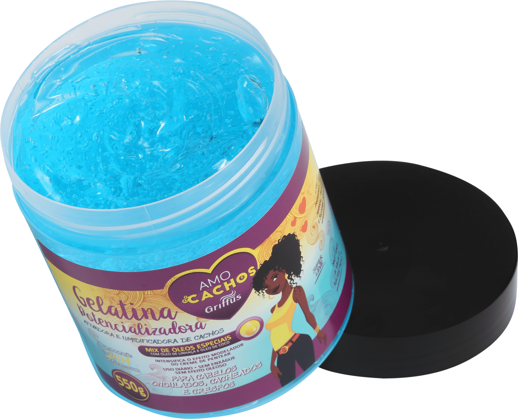 Griffus Amo Cachos Gelatina Potencializadora - Ativador de Cachos 550g