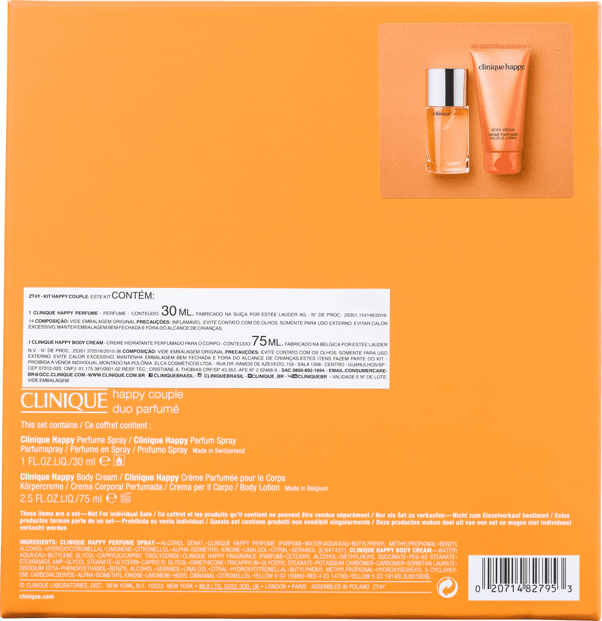Conjunto Happy Couple Happy Clinique Feminino - Eau de Parfum 30ml + Loção Corporal 75ml