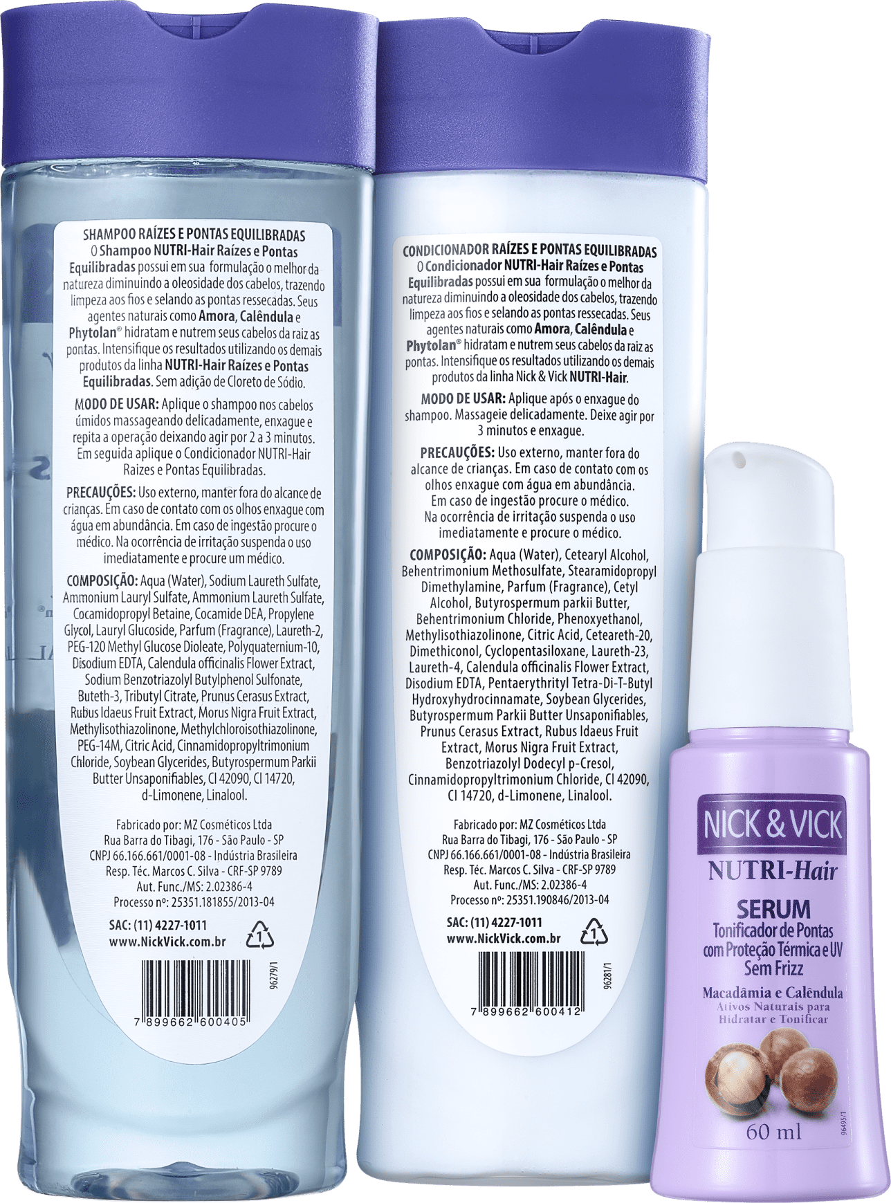 Kit Nick & Vick NUTRI-Hair Equilíbrio e Disciplina (3 Produtos)
