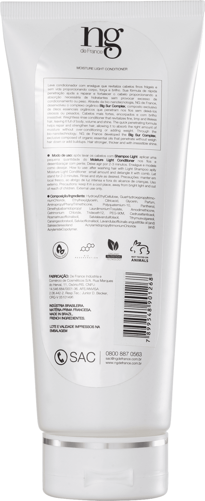 NG de France Light Moisture - Condicionador 200ml
