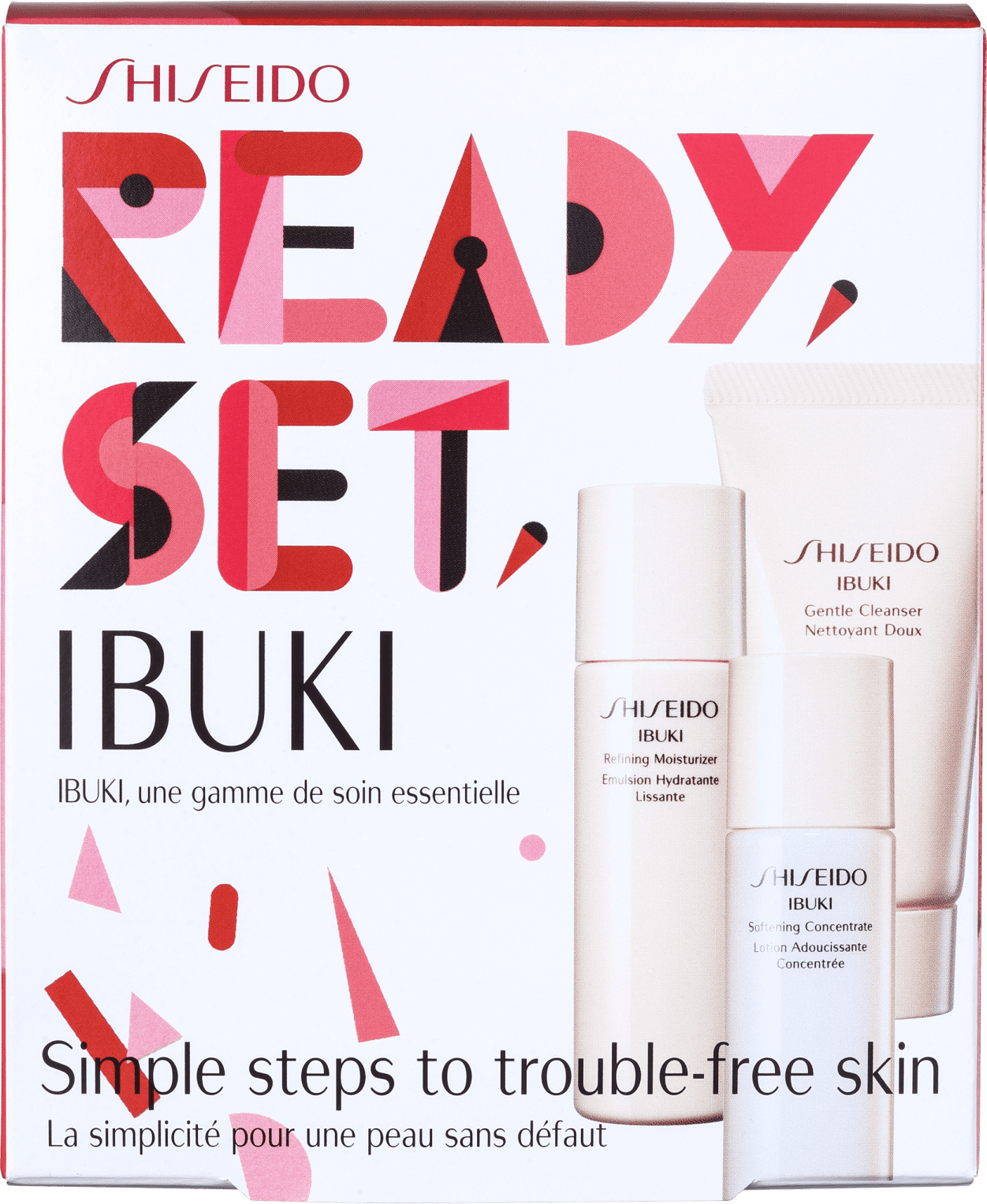Kit Shiseido Ibuki Starter Ready (3 produtos)