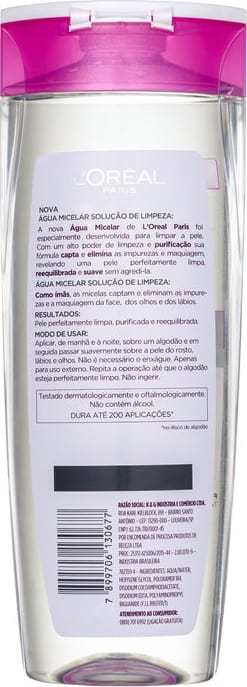 L'Oréal Paris Dermo Expertise Água Micelar 5 em 1 - Água Demaquilante 400ml