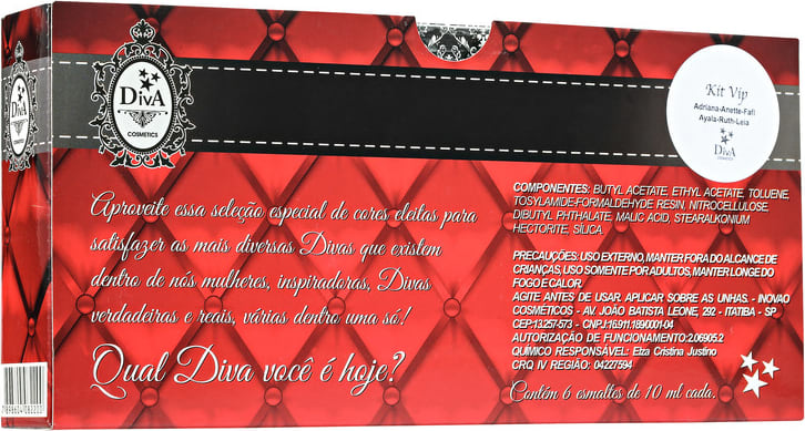 Kit Diva Cosmetics VIP (6 Produtos)