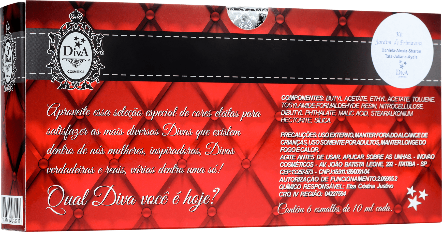 Kit Diva Cosmetics Jardim Primavera (6 Produtos)