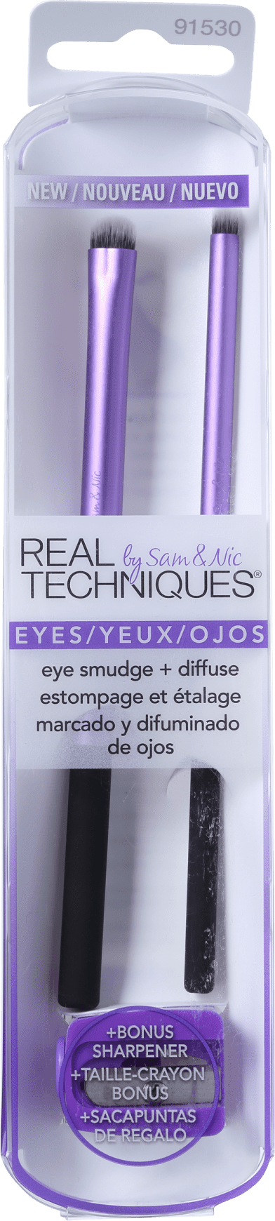 Real Techniques Kit de Pincéis Eye Smudge + Diffuse (3 Produtos)