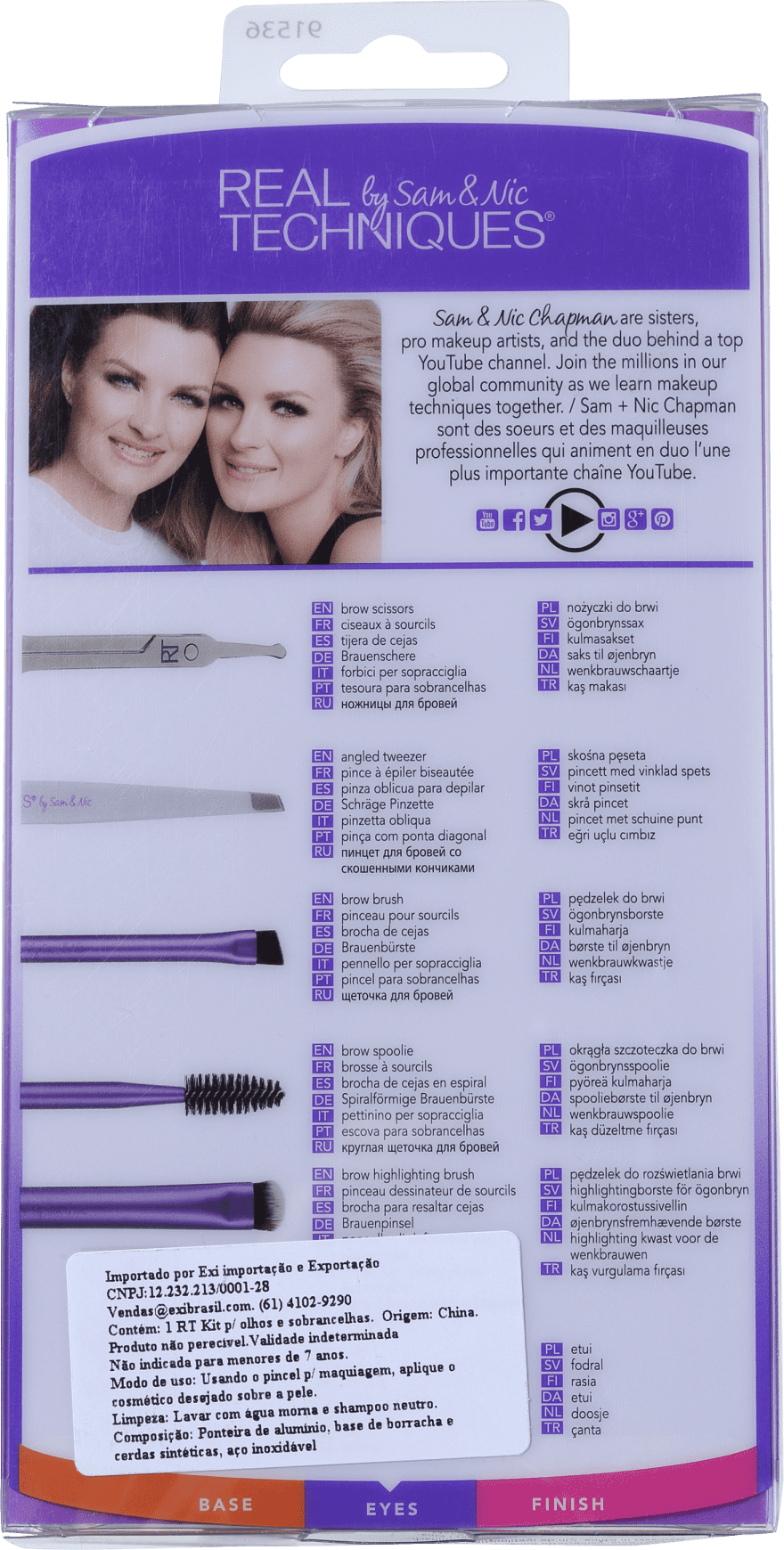 Real Techniques Kit de Pincéis Brow (5 produtos)