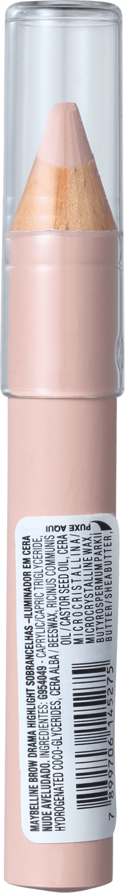 Maybelline Brow Drama Iluminador de Sobrancelhas Nude Aveludado - Lápis para Sobrancelha 1,5g