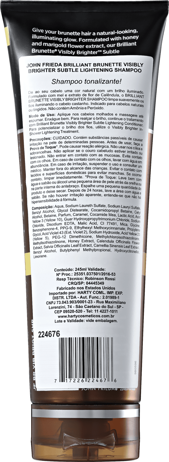John Frieda Brilliant Brunette Visibly Brighter - Shampoo 245ml