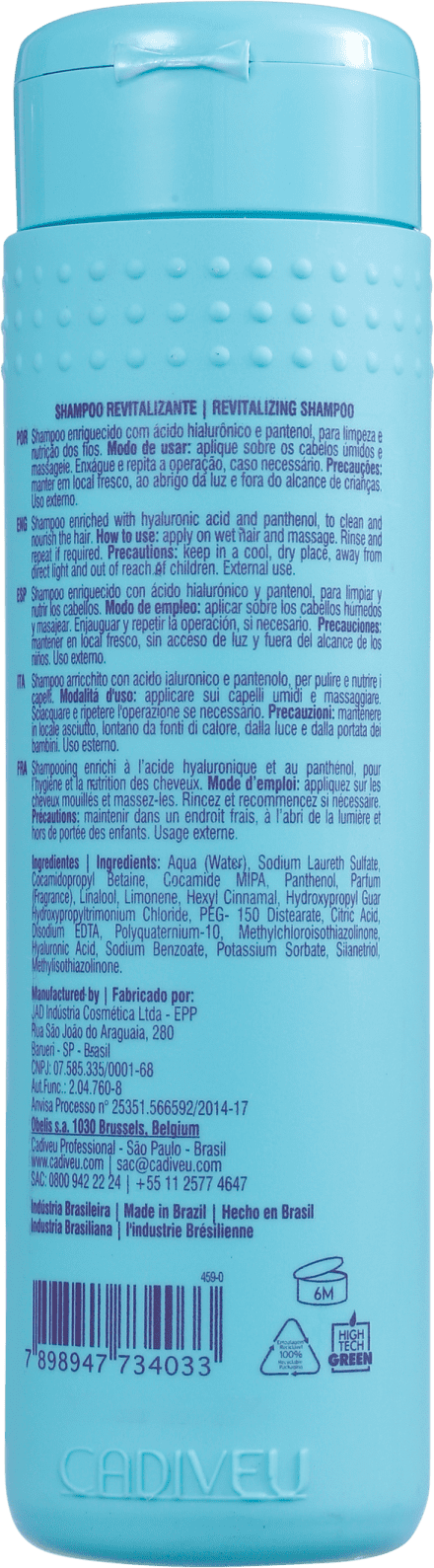 Cadiveu Professional Plástica de Argila Revitalizante - Shampoo 250ml