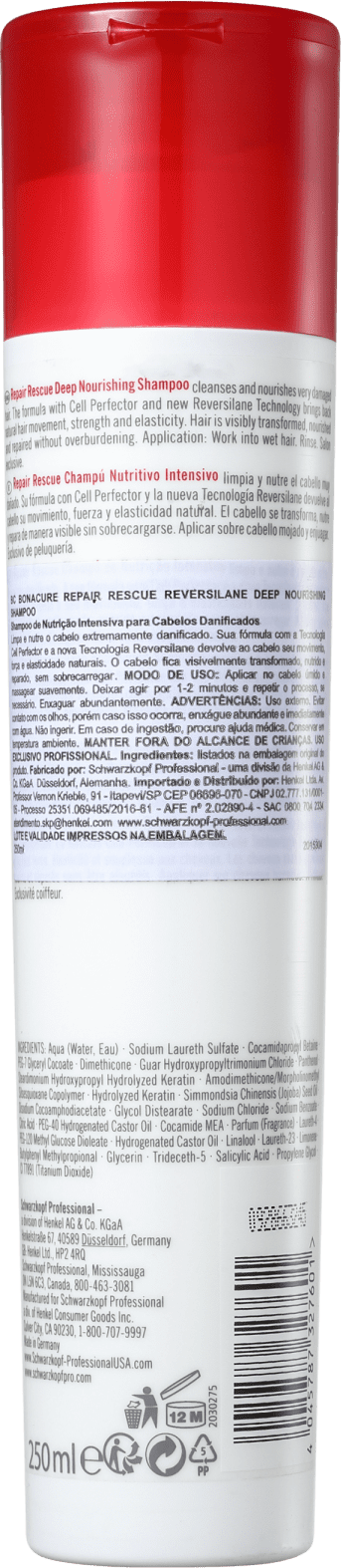 Schwarzkopf Professional BC Bonacure Repair Rescue Reversilane Deep Nourishing - Shampoo 250ml