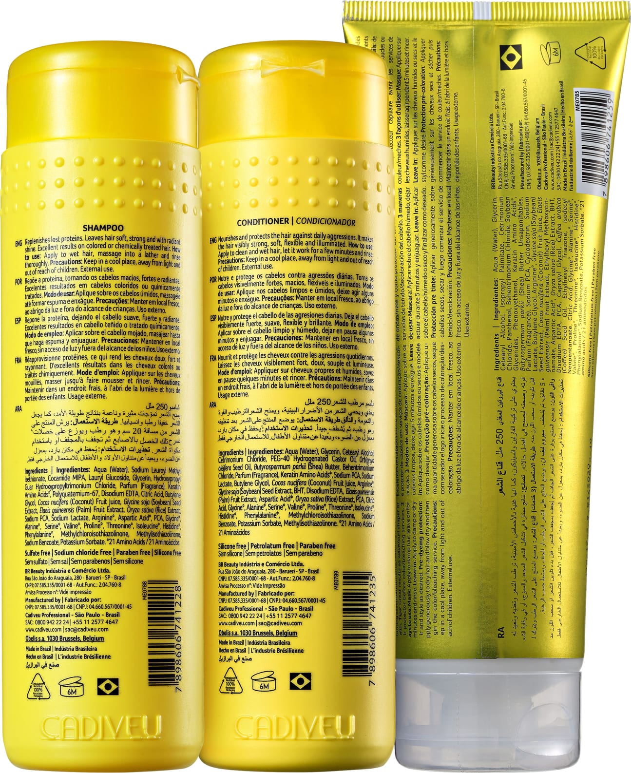 Kit Cadiveu Professional Sol do Rio Recarga de Proteína (3 Produtos)