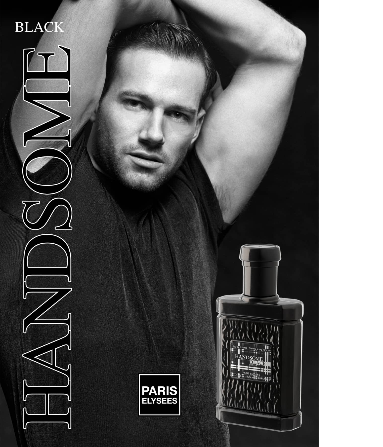 Handsome Black Paris Elysees Eau de Toilette - Perfume Masculino 100ml