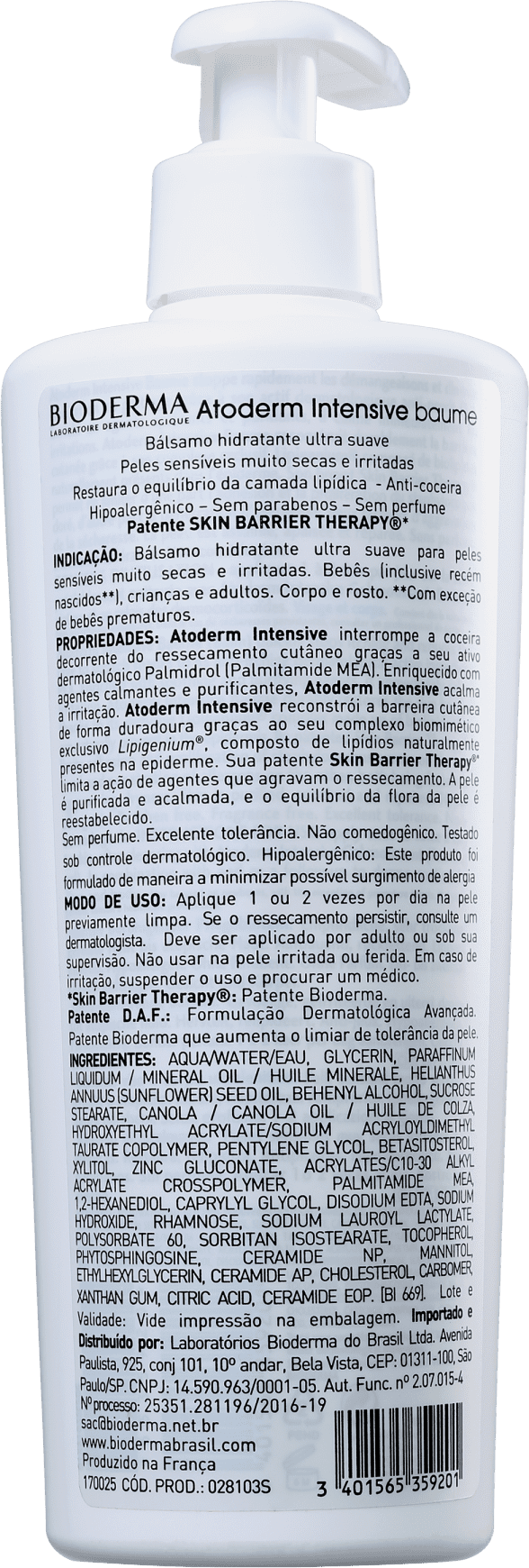 Bioderma Atoderm Intensive Baume - Creme Hidratante Corporal 500ml