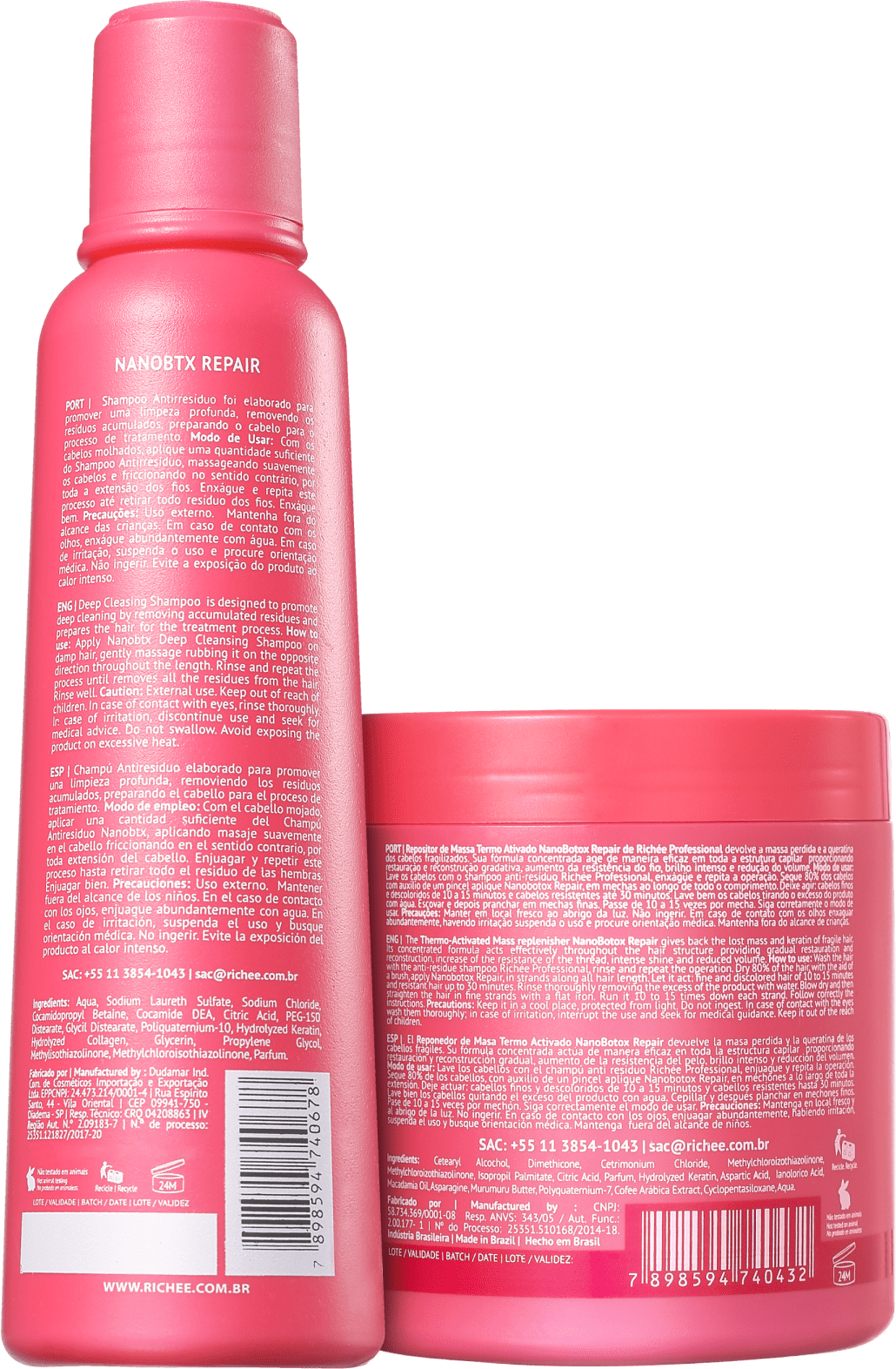 Kit Richée Professional Nano Botox Repair Repositor de Massa (2 Produtos)