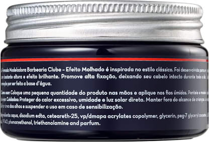 Barbearia Clube Efeito Molhado - Pomada Modeladora 80g