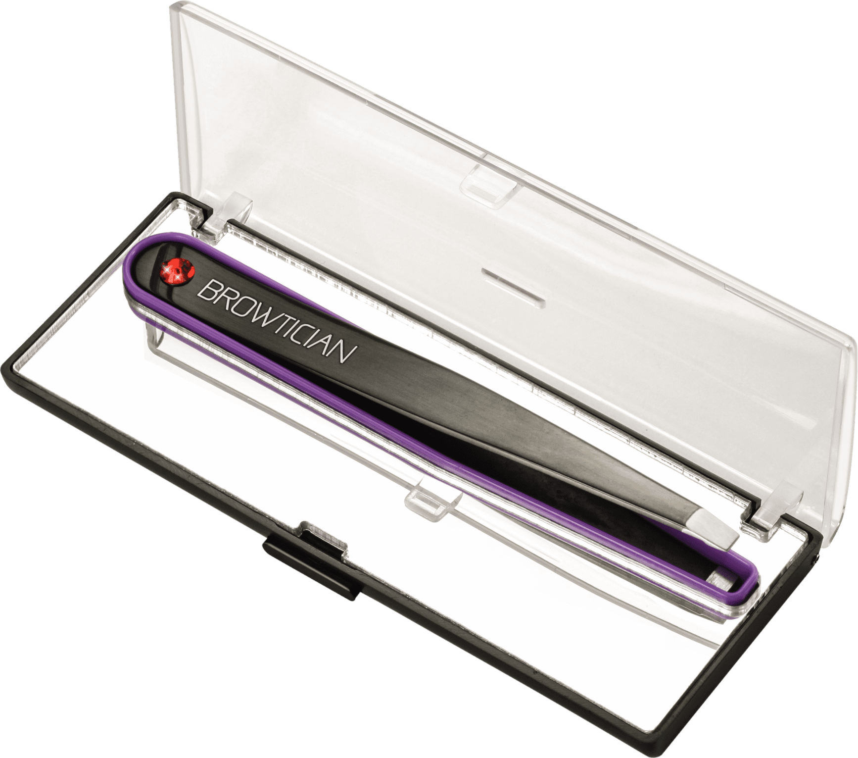 Browtician Cristal Vermelho - Pinça de Ponta Inclinada