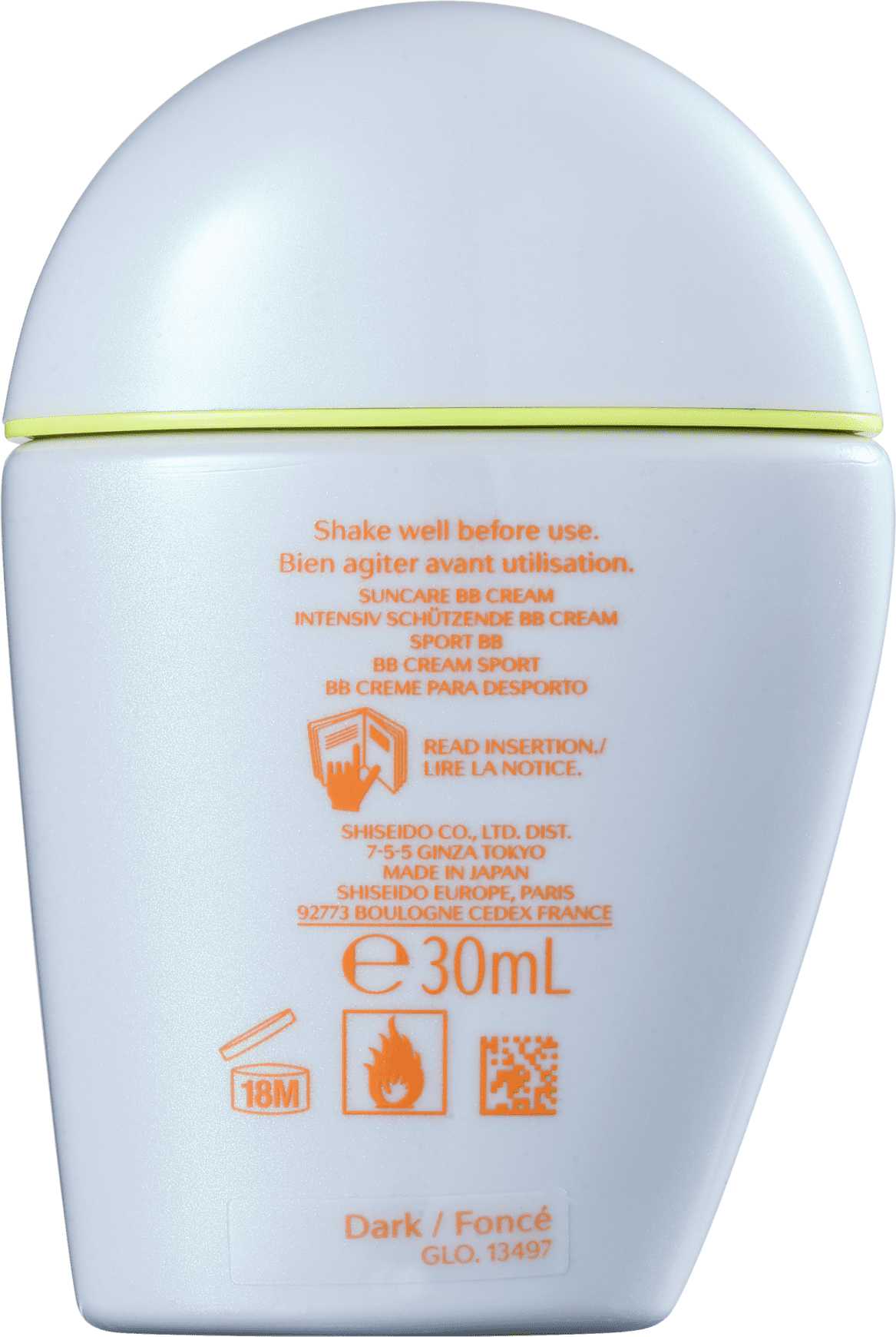Shiseido Sports BB Broad Spectrum FPS50+ Dark - Base com Filtro Solar 30ml