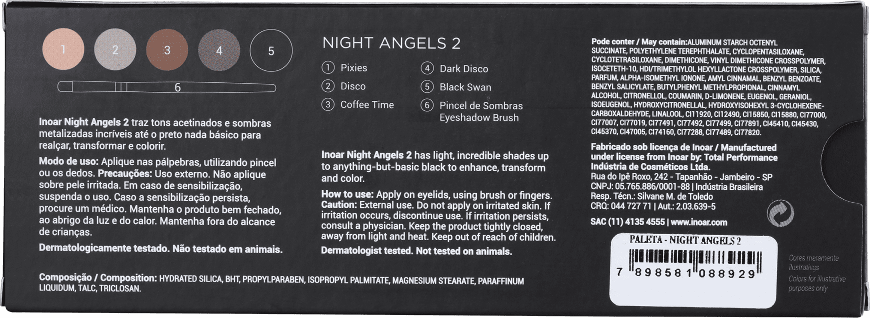 Paleta de Sombras Night Angels 2 10g