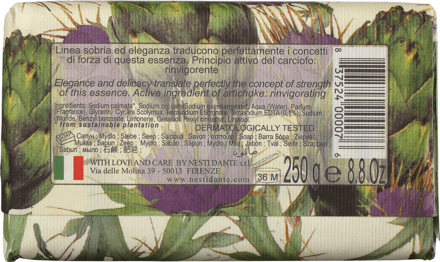 Nesti Dante Horto Botanico Alcachofra - Sabonete em Barra 250g