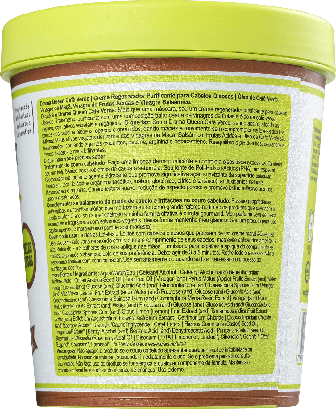Lola Cosmetics Drama Café Verde - Máscara Capilar 450g