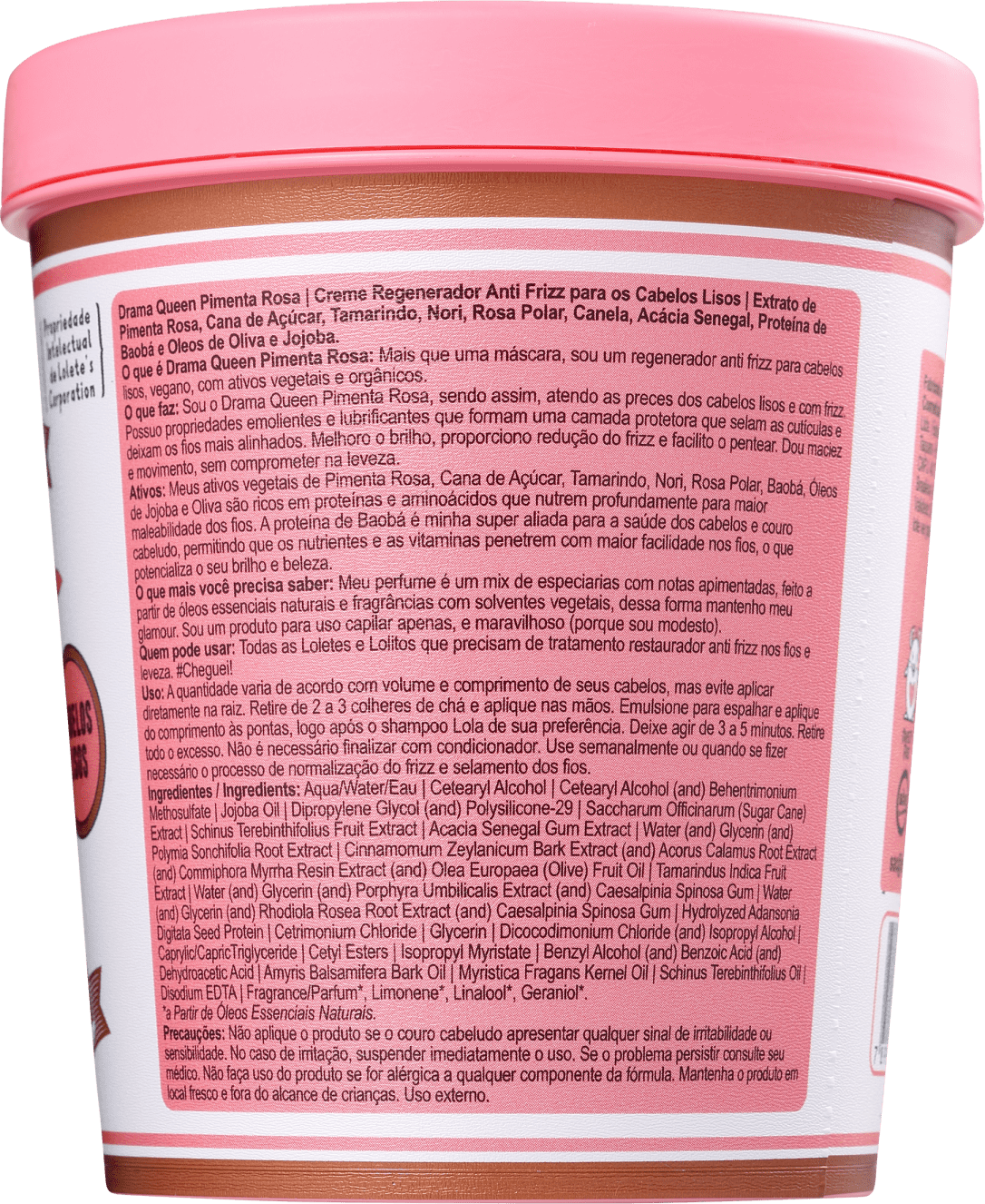 Lola Cosmetics Drama Queen Pimenta Rosa - Máscara Capilar 450g