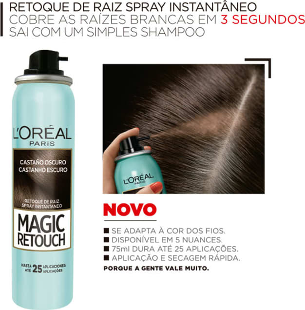 L'Oréal Paris Magic Retouch Castanho Escuro - Corretivo de Raiz 75ml