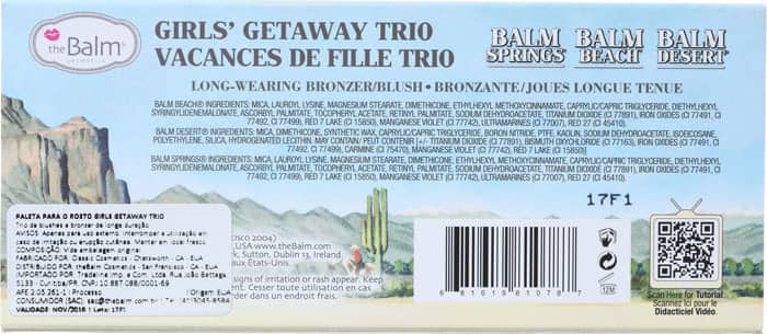 the Balm Girls Getaway Trio - Paleta de Maquiagem 3,3g