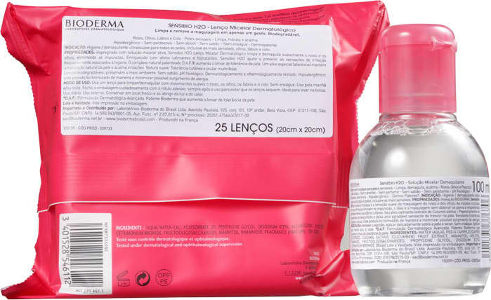 Kit Bioderma Sensibio H2O Solution Wipes (2 Produtos)